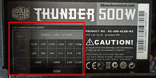 Power Supply Wattage