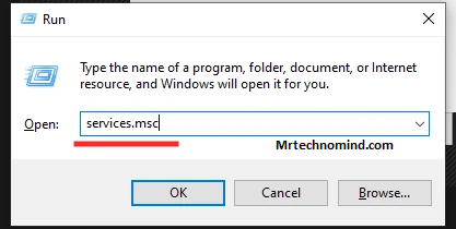 Press Win + R to open the Run dialog, and type in services. msc, and hit enter.